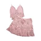 Conjunto de Biquíni Crochê Feminino - 2 Peças com Saída de Praia