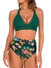 Conjunto de biquíni CUPSHE, maiô feminino de cintura alta, decote em V, XS Conjunto de biquíni CUPSHE, maiô feminino de cintura alta, decote em V, XS