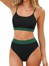 Conjunto de biquíni CUPSHE, maiô feminino texturizado de cintura alta M