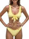 Conjunto de biquíni CUPSHE para mulheres, roupa de banho com babados Conjunto de biquíni CUPSHE para mulheres, roupa de banho com babados