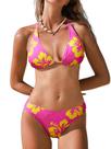 Conjunto de biquíni CUPSHE, roupa de banho feminina com decote em V, cintura baixa Conjunto de biquíni CUPSHE, roupa de banho feminina com decote em V, cintura baixa