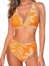 Conjunto de biquíni CUPSHE, roupa de banho feminina de cintura alta e decote em V, tamanho M Conjunto de biquíni CUPSHE, roupa de banho feminina de cintura alta e decote em V, tamanho M