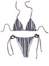 Conjunto de biquíni feminino listrado triangular Milumia Swimsuit