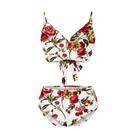 Conjunto de biquíni feminino sexy alto contraste camis split biquíni de duas peças maiô
