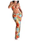 Conjunto de biquíni feminino WDIRARA, fato de banho floral com capa