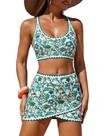 Conjunto de biquíni feminino ZAFUL color block com saia-short envelope XL