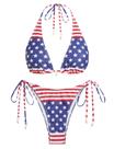 Conjunto de biquíni feminino ZAFUL Triangle Fishnet Multiway Blue Tamanho M