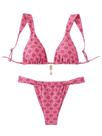 Conjunto de biquíni MakeMechic com estampa floral e tanga triangular Conjunto de biquíni MakeMechic com estampa floral e tanga triangular