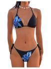 Conjunto de biquíni MakeMechic Floral Triangle Thong para mulheres