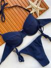 Conjunto de Biquini Meia Taça Com Bojo Removivel e Calcinha de Amarrar Lateral Premium Várias Cores