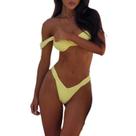 Conjunto de biquíni Pivanzore Ruched Triangle Bra Top Thong Bottom