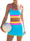 Conjunto de Biquíni Popvil Cintura Alta com Controle de Barriga 3 Peças Conjunto de Biquíni Popvil Cintura Alta com Controle de Barriga 3 Peças