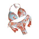Conjunto De Biquíni Push up Feminino 2026, Moda Praia Com Estampa, Biquíni Brasileiro