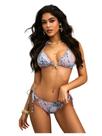 Conjunto de biquíni RoseSeek feminino leopardo floral multicolorido XS