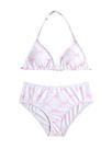 Conjunto de biquíni RoseSeek Girl's Graphic Starfish 9Y, rosa xadrez
