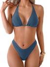 Conjunto de biquíni RoseSeek Triangle Halter Top High Cut Bottom Conjunto de biquíni RoseSeek Triangle Halter Top High Cut Bottom
