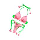 Conjunto De Biquíni Sexy Feminino Com Corda Trançada, Duas Peças, Triângulo, Moda Praia Brasileira
