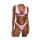 Conjunto De Biquíni Sexy Feminino Com Decote Em V, Sólido, 2023, Cintura Baixa, Dois Peças, Moda