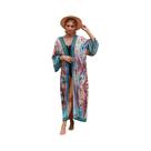 Conjunto De Biquíni Sexy Feminino Com Saída De Praia Longa Em Estilo Kimono, Moda De Moda Praia