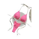 Conjunto De Biquíni Sexy Feminino Em Cor Sólida Com Alças, Dois Peças, Triângulo, Tanga, Moda Praia