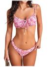 Conjunto de biquíni SOLY HUX Boho com estampa floral Underwire para mulher