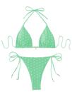 Conjunto de biquíni SOLY HUX feminino com estampa de bolinhas, triângulo