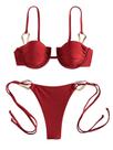 Conjunto de biquíni SOLY HUX, roupa de banho de duas peças Underwire, vermelho, tamanho M