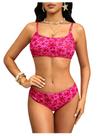 Conjunto de biquíni SweatyRocks Ditsy Floral Print Beachwear para mulheres Conjunto de biquíni SweatyRocks Ditsy Floral Print Beachwear para mulheres
