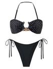 Conjunto de biquíni ZAFUL Bandeau Biquíni Top High Cut Lateral
