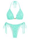 Conjunto de biquíni ZAFUL, roupa de banho feminina Halter Triangle String Conjunto de biquíni ZAFUL, roupa de banho feminina Halter Triangle String