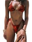 Conjunto de biquíni ZAFUL Sexy Halter Triangle Thong Swimsuit para mulheres