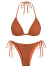 Conjunto de biquíni ZAFUL Sexy Halter Triangle Thong Swimsuit para mulheres Conjunto de biquíni ZAFUL Sexy Halter Triangle Thong Swimsuit para mulheres