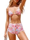 Conjunto de biquíni ZAFUL Triangle Plaid Shorts Swimsuit para mulheres Conjunto de biquíni ZAFUL Triangle Plaid Shorts Swimsuit para mulheres