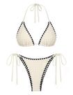 Conjunto de biquíni ZAFUL Triangle Thong Swimsuit Open Back High Cut