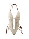 Conjunto de biquínis femininos de renda sem encosto Tankini Verdusa Conjunto de biquínis femininos de renda sem encosto Tankini Verdusa