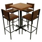 Conjunto de Bistrô Ibiza com 4 banquetas - DG Móveis