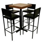 Conjunto de Bistrô Ibiza com 4 banquetas - DG Móveis
