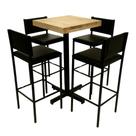 Conjunto de Bistrô Ibiza com 4 banquetas - DG Móveis