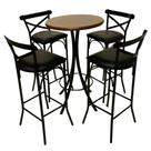Conjunto de Bistrô Katrina com 4 banquetas - DG Móveis