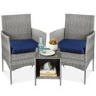Conjunto de bistrô Outdoor Wicker Conversation Best Choice, 3 peças