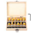 Conjunto de bits de roteador BAIDETS, 12 peças, haste de 1/2 polegada em carboneto de tungstênio