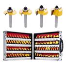 Conjunto de bits de roteador EilxMag, 100 peças, haste de 1/4 de polegada com estojo