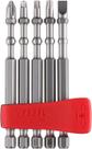 Conjunto de Bits de Torção com Bola de Impacto VESSEL 5PC com Suporte Magnético