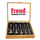 Conjunto de bits Forstner Freud PB-100:1/4 a 2-1/8 (diâmetro) 16 unidades. Conjunto de bits Forstner Freud PB-100:1/4 a 2-1/8 (diâmetro) 16 unidades.