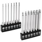 Conjunto de bits Torx MulWark 14PC Security T4-T40 com haste hexagonal 1/4