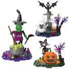 Conjunto de blocos de construção AMSHINE Halloween Pumpkin Ghosts Witch