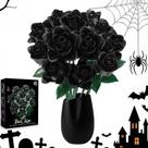 Conjunto de blocos de construção BeepZipp Black Roses Flower Bouquet
