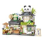 Conjunto de blocos de construção City Tea House Panda 860 unidades para maiores de 8 anos