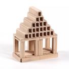 Conjunto de blocos de construção de madeira para crianças, 125 peças com pacote Conjunto de blocos de construção de madeira para crianças, 125 peças com pacote