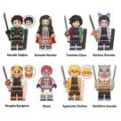 Conjunto de blocos de construção Demon Slayer Anime 8x Mini Figures Conjunto de blocos de construção Demon Slayer Anime 8x Mini Figures